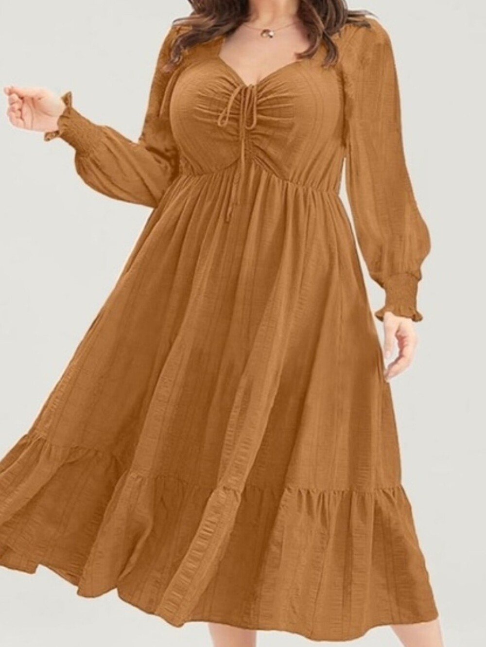 Boho Tie-Front Midi Dress